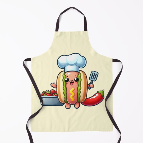 Item preview, Cute Cartoon Red Hot Dog Character designed and sold by nada-art.