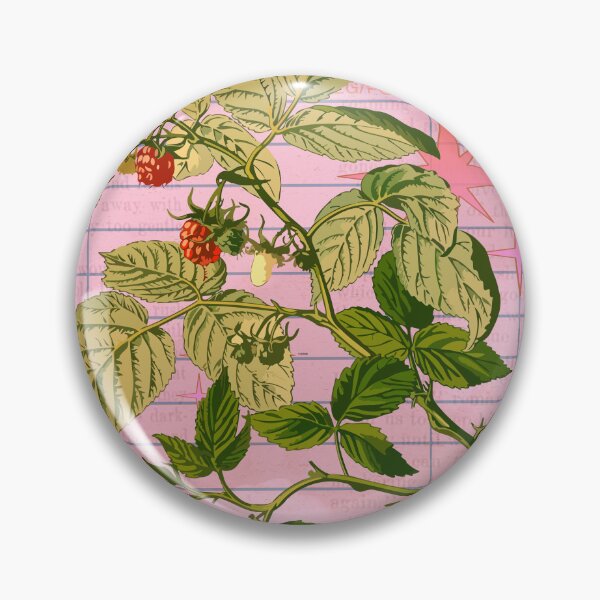 Item preview, Vintage Raspberries with Pink Background designed and sold by bowsbotanicals.