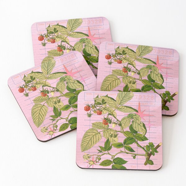 Item preview, Vintage Raspberries with Pink Background designed and sold by bowsbotanicals.