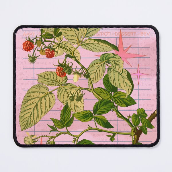 Item preview, Vintage Raspberries with Pink Background designed and sold by bowsbotanicals.