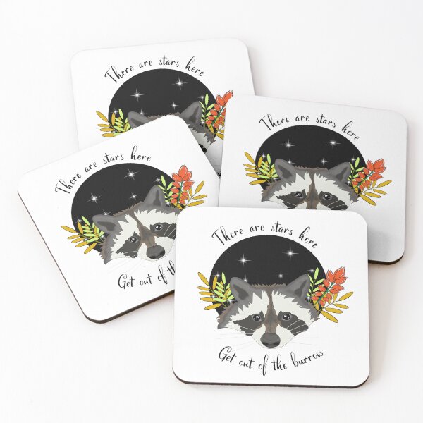 Item preview, Raccoon. Get out of your hole! There are stars here designed and sold by KateQR.