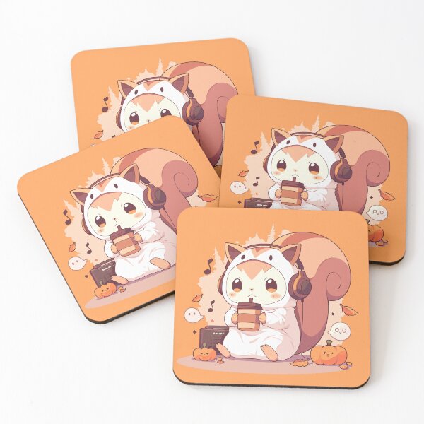 Item preview, Cute squirrel disguised drinking coffee designed and sold by etherElric.