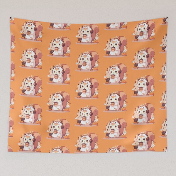 Item preview, Cute squirrel disguised drinking coffee designed and sold by etherElric.