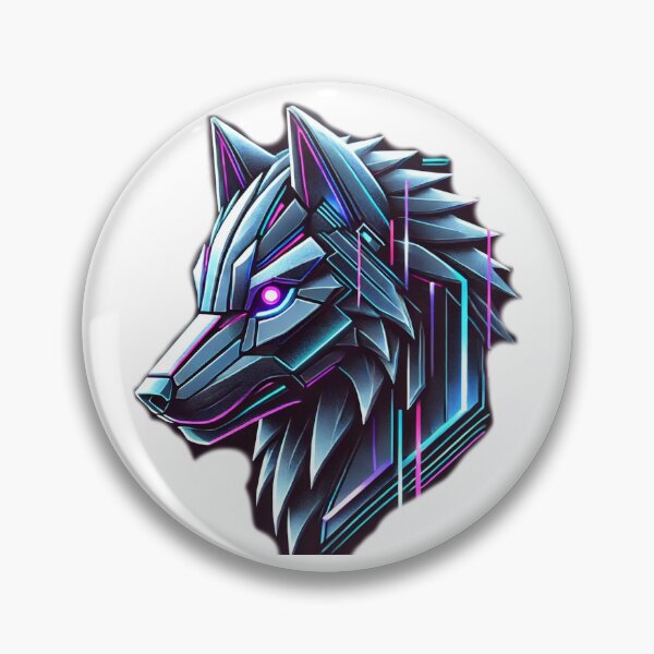 Item preview,  Futuristic Neon Wolf in Geometric Style designed and sold by QuirkWears.