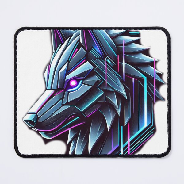 Item preview,  Futuristic Neon Wolf in Geometric Style designed and sold by QuirkWears.