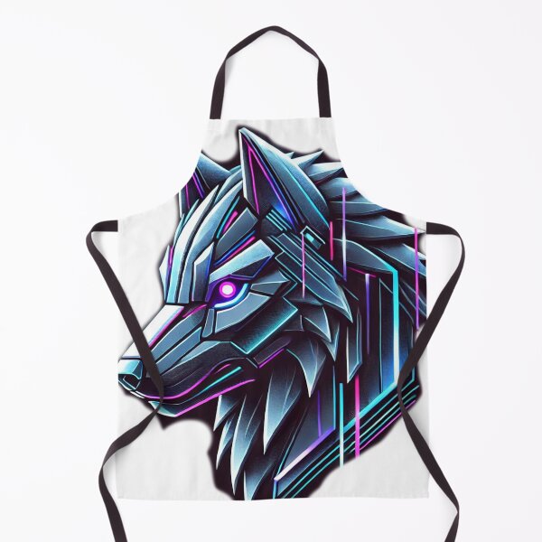 Item preview, Futuristic Neon Wolf in Geometric Style designed and sold by QuirkWears.