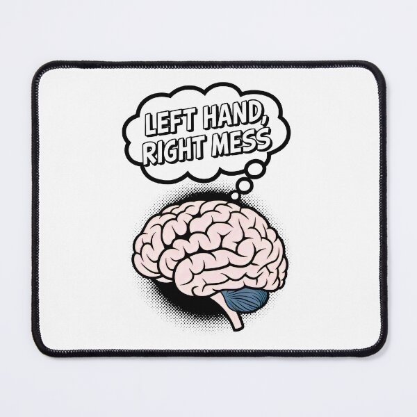 Item preview, LEFT HAND, RIGHT MESS, Pink and Gray Dilemma designed and sold by SplashTastic.