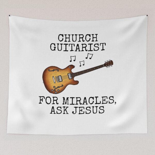 Item preview, Church Guitarist For Miracles Ask Jesus, Electric Guitar designed and sold by doodlerob.