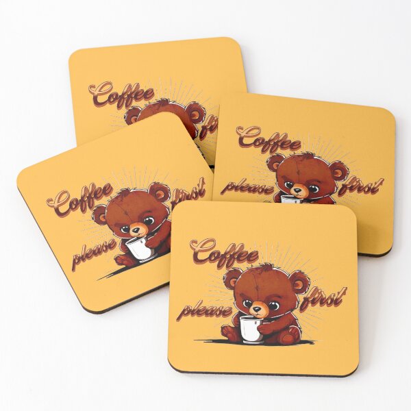 Item preview, Bear's morning coffee - designed and sold by SparklingMoment.