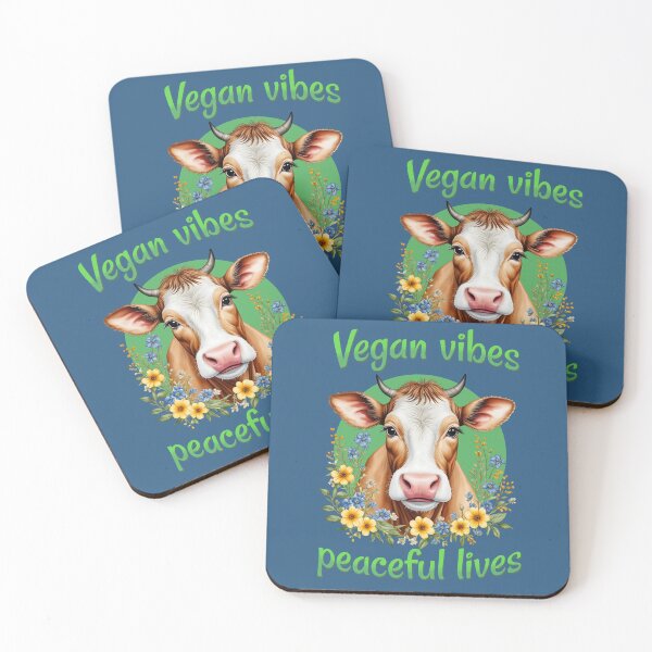 Item preview, Vegan vibes peaceful lives designed and sold by Purr95.
