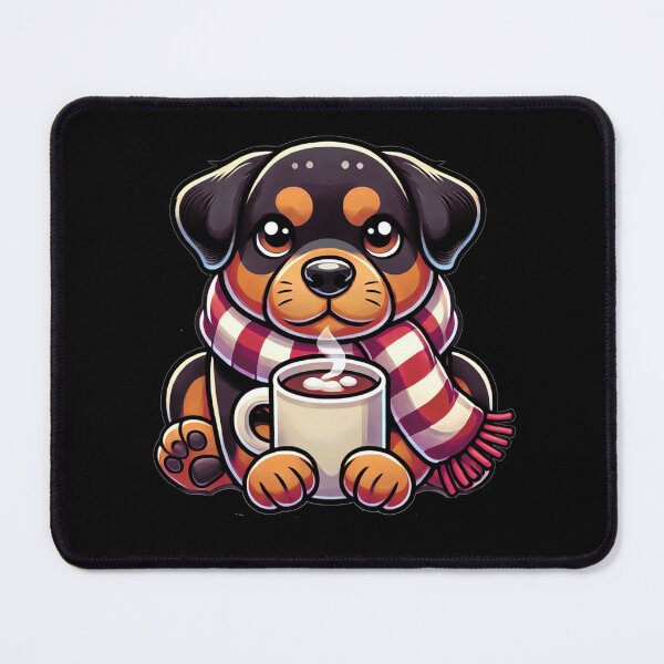 Item preview, Christmas Rottweiler & Coffee Women Rottweiler Lover designed and sold by BlueBerry-Pengu.