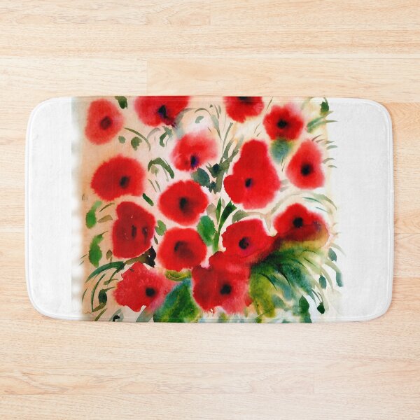 Artikelvorschau, rote Mohnblumen - Aquarellmalerei entworfen und verkauft von SamirArt.
