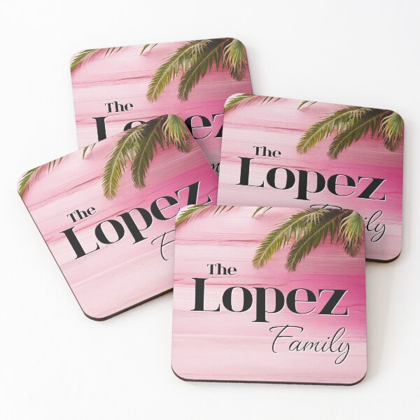 Item preview, Unique Personalized Lopez Family | Pink Tropical Gift designed and sold by PinkGoddessLove.