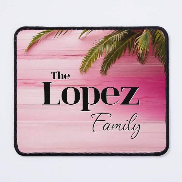 Item preview, Unique Personalized Lopez Family | Pink Tropical Gift designed and sold by PinkGoddessLove.