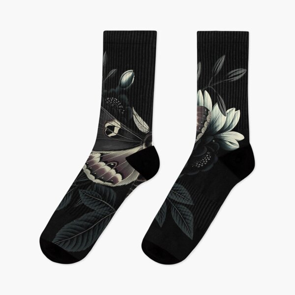 Item preview, Black moth - dark floral academia aesthetic withcy feminine girly girlie botanical nature witchcore night goth girls designed and sold by Fantasy Cache.