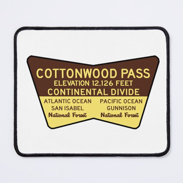 Item preview, Cottonwood Pass Colorado Sticker Continental Divide Rocky Mountains 3.75" Sawatch Range Gunnison San Isabel National Forest designed and sold by Travel Time.