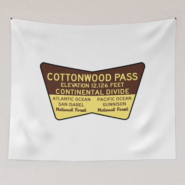 Item preview, Cottonwood Pass Colorado Sticker Continental Divide Rocky Mountains 3.75" Sawatch Range Gunnison San Isabel National Forest designed and sold by Travel Time.