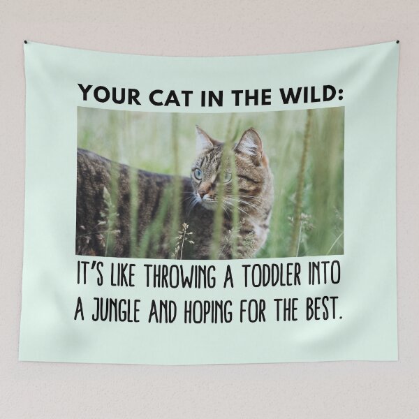 Item preview, Outdoor Cat #catindoor #catcare #catsafety #catoutdoors #outdoorcat designed and sold by Anna Halasek.