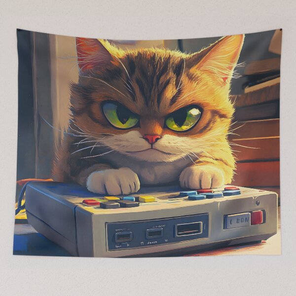 Item preview, Gamer Cat Chill designed and sold by AI-Only Creations.