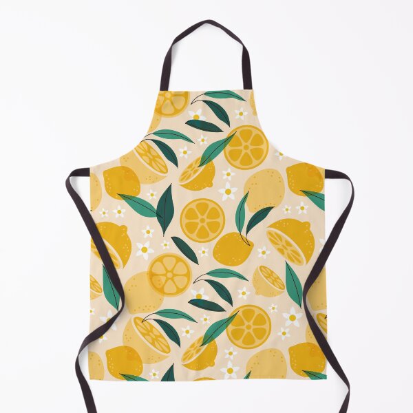 Item preview, Bright Lemon and Leaf Pattern with Floral Accents designed and sold by a-mine.