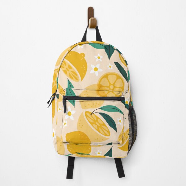 Item preview, Bright Lemon and Leaf Pattern with Floral Accents designed and sold by a-mine.