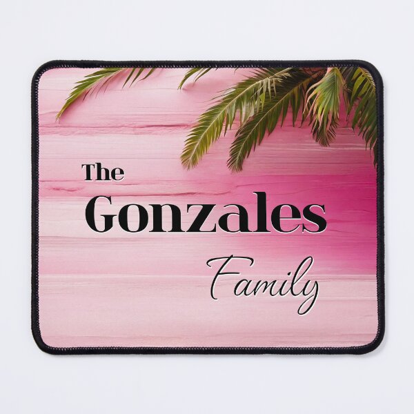 Item preview, Unique Personalized Gonzales Family | Pink Tropical Gift designed and sold by PinkGoddessLove.