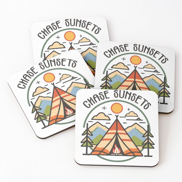Item preview, Chase Sunsets Camping T-Shirt designed and sold by Ragnarok-Tee.