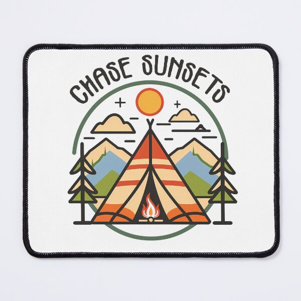 Item preview, Chase Sunsets Camping T-Shirt designed and sold by Ragnarok-Tee.