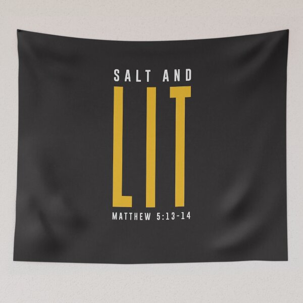 Item preview, Salt and Lit - Matthew 5:13-14 Christian Quote designed and sold by cidolopez.