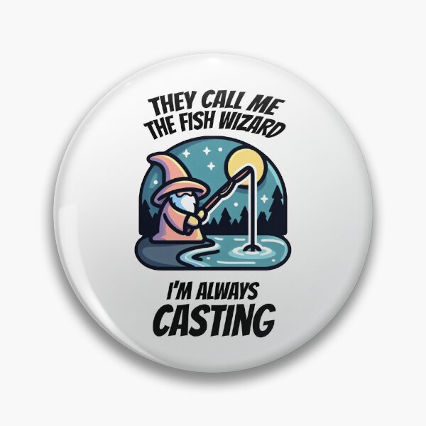 Item preview, The fish wizard - Always casting designed and sold by Nostalgia Busters.