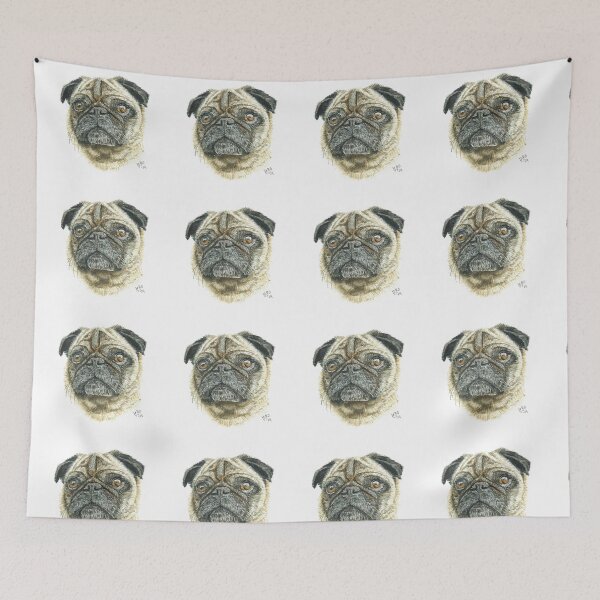Item preview, The adorable pug designed and sold by AquarelJanine.