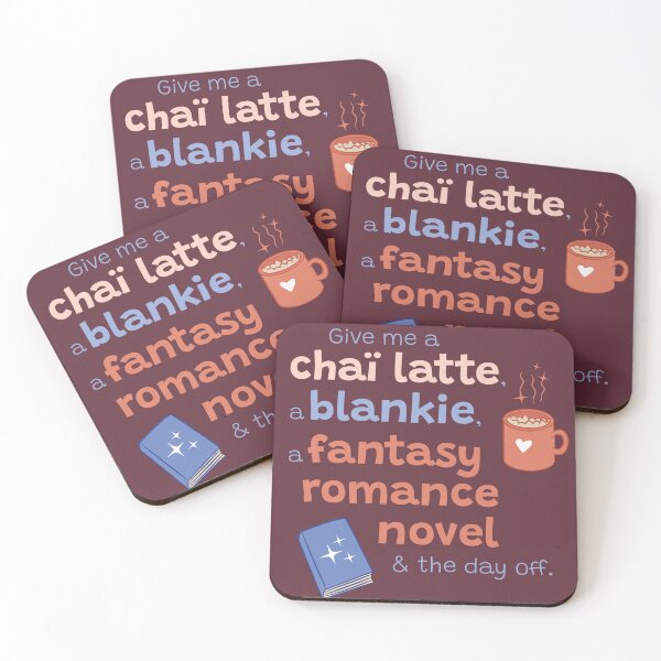 Item preview, Chai latte + Romantasy - Fantasy romance reader and chai latte fan designed and sold by avec magie.