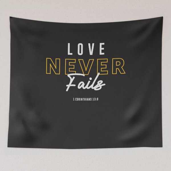 Item preview, Love Never Fails - 1 Corinthians 13:8 Christian Quote designed and sold by cidolopez.