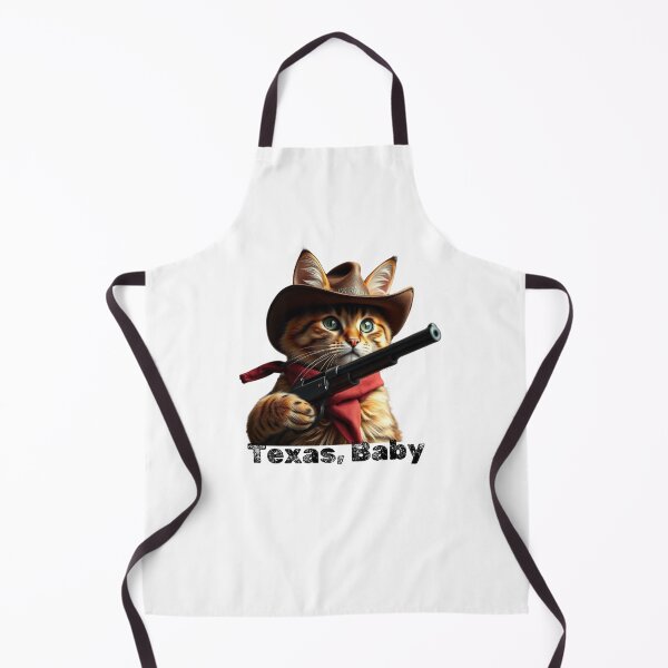 Item preview, cowboy cat with cowboy hat and gun and Texas, Baby designed and sold by GinnyGi.