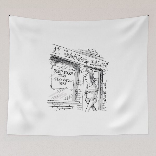 Item preview, AI tanning salon designed and sold by IanBakerToons.