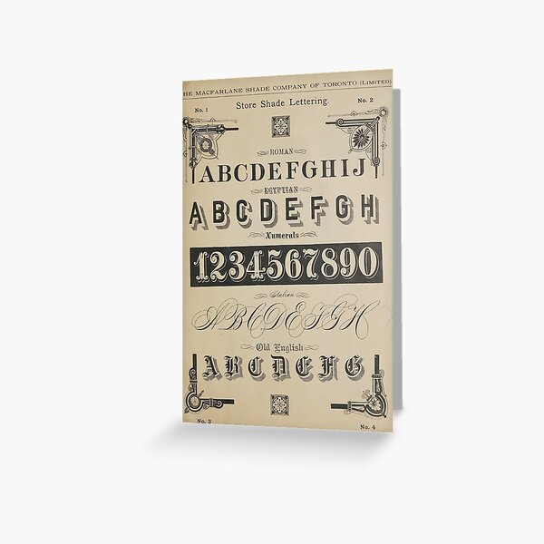 Artikel-Vorschau von 1893 Beschriftung für Store Shades. Die MacFarlane Shade Company aus Toronto, designt und verkauft von WorldLily.