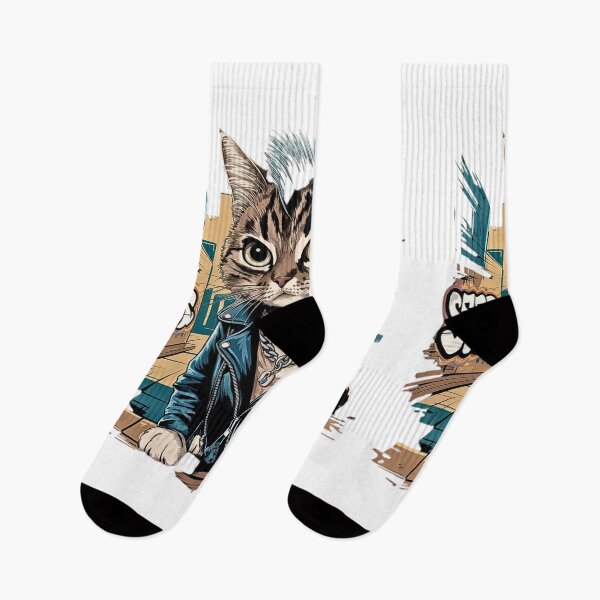 Item preview, Street Cat Rebel: Edgy Graffiti Style Apparel designed and sold by Designer-Haven.