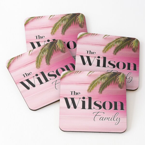 Item preview, Unique Personalized Wilson Family | Pink Tropical Gift designed and sold by PinkGoddessLove.