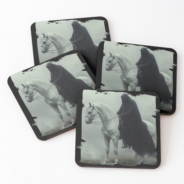 Item preview, Black Death on a White Horse Illustration designed and sold by Hungry-Murphy.