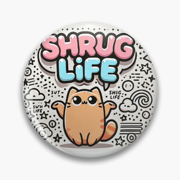 Item preview, Cat Shrug Life designed and sold by TrueMotion.