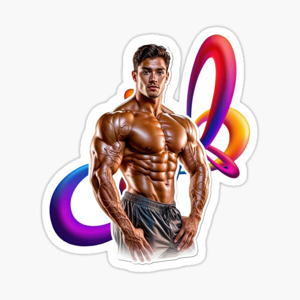 Artikel-Vorschau von Neue Serie: Bodybuilder Sticker #59, designt und verkauft von ForeverPrintsOK.