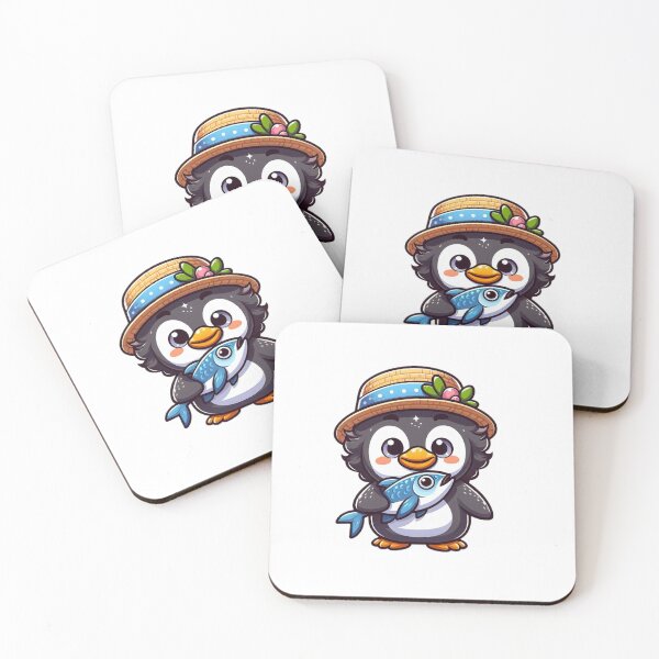 Item preview, Cute Cartoon Penguin with a Fish designed and sold by nada-art.