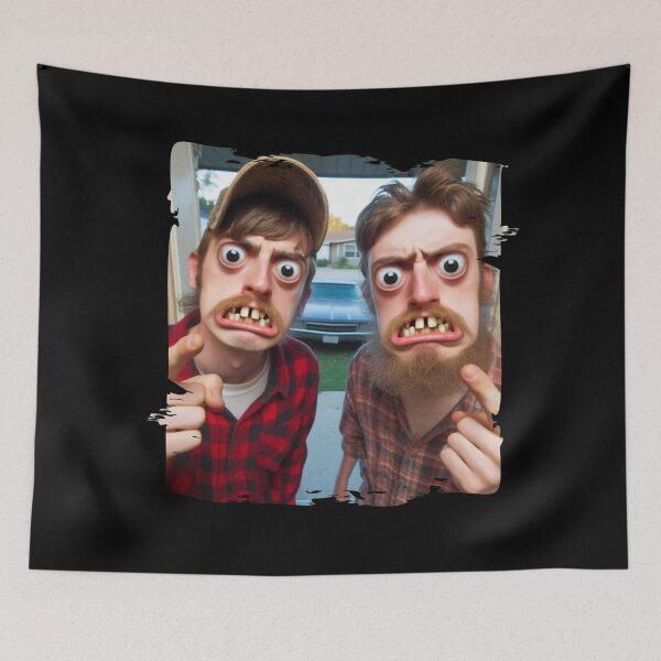 Item preview, Two Angry Rednecks Pointing Illustration designed and sold by Hungry-Murphy.