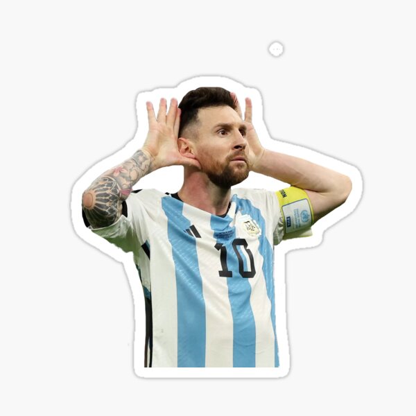 Artikel-Vorschau von Lionel Messi Argentinien Feier Sticker, designt und verkauft von olivialontini.