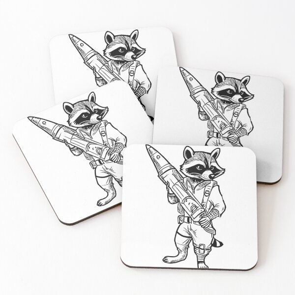 Item preview, Assassin Raccoon Line Drawing designed and sold by GeoSketchWear.