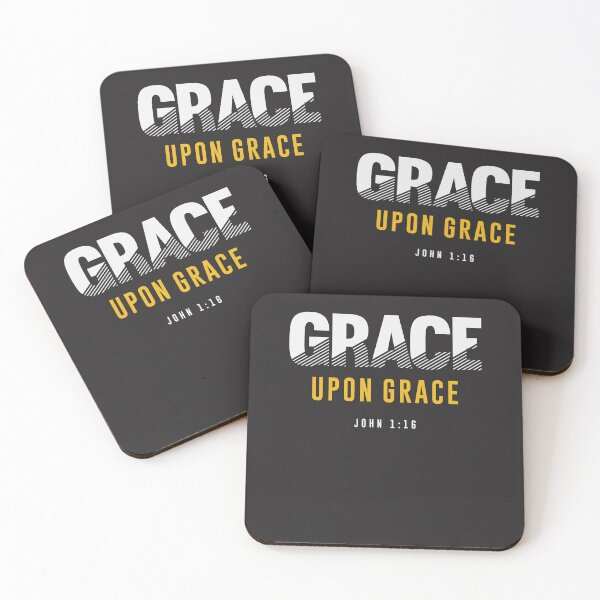 Item preview, Grace Upon Grace - John 1:16 Christian Quote designed and sold by cidolopez.