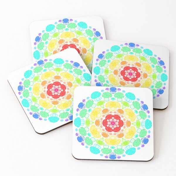 Item preview, Cursed Kaleidoscope - Transparent Rainbow Mushrooms designed and sold by FinapplePudding.