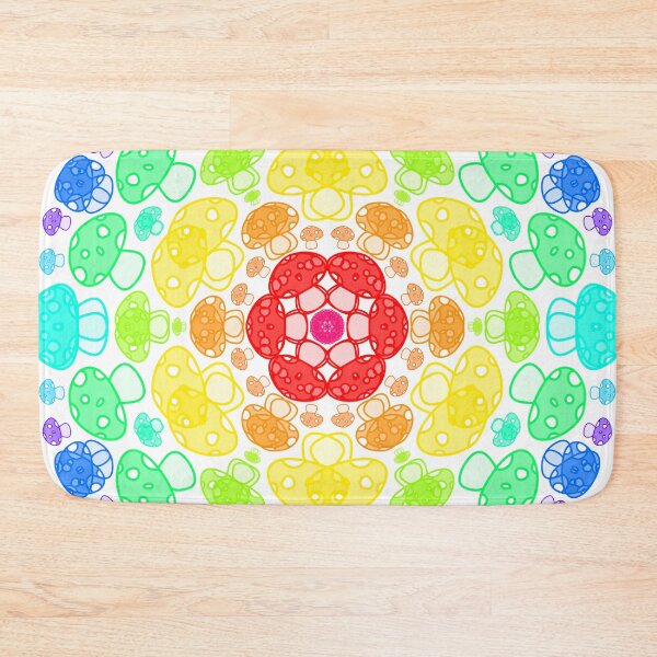 Item preview, Cursed Kaleidoscope - Transparent Rainbow Mushrooms designed and sold by FinapplePudding.