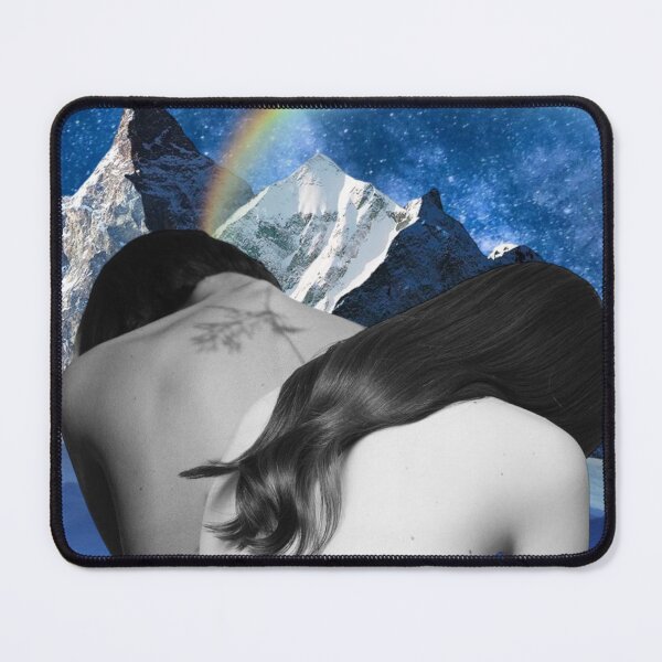 Item preview, Collage of women from behind with rainbow and mountains designed and sold by ANNA-collage.