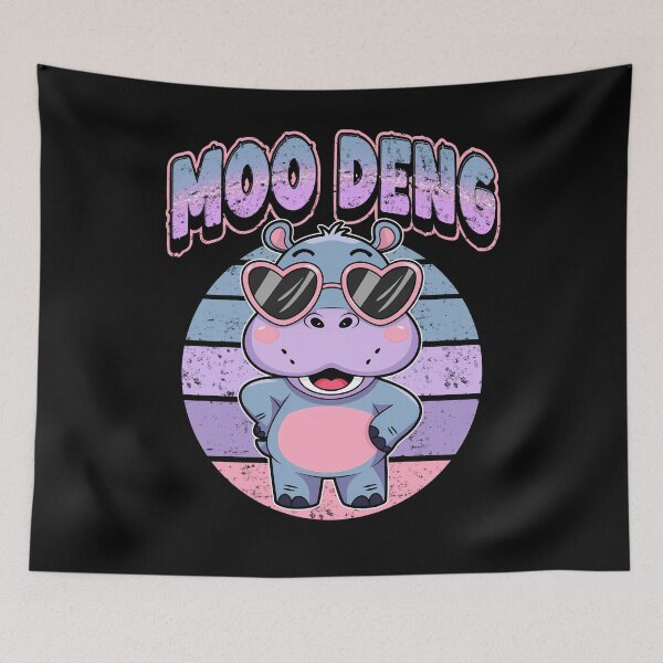 Item preview, Moo Deng Cute Hippo Cartoon in Sunglasses  designed and sold by tigger shop.
